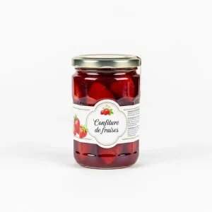 Pot de confiture de fraise artisanale