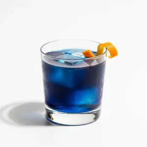 Cocktail au Cognac bleu et Curacao
