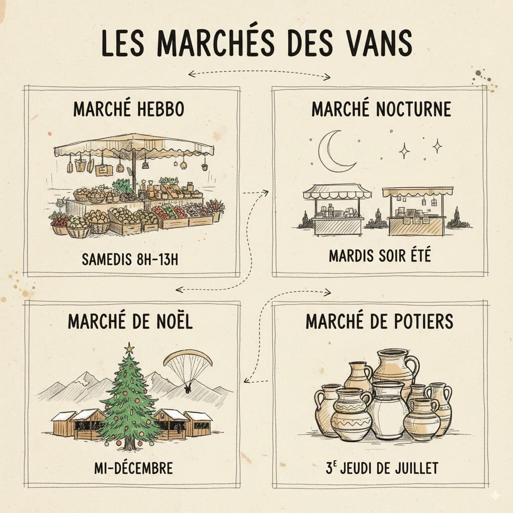 Les 4 marchés à Les Vans (07140)
