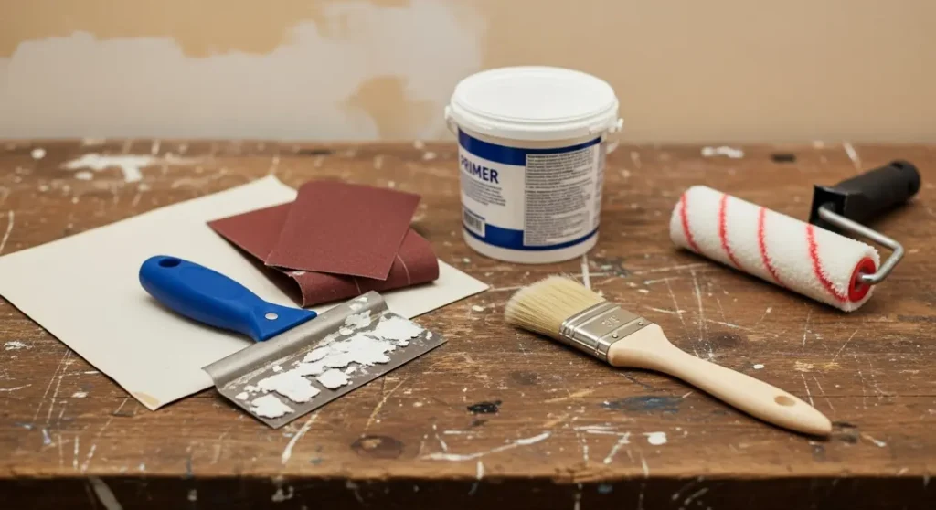 Outils pour rattraper une peinture qui se décolle