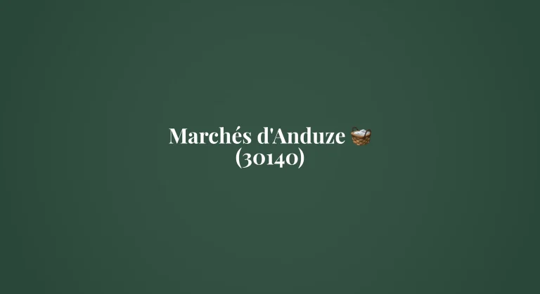 Jour de marché à Anduze (30140)