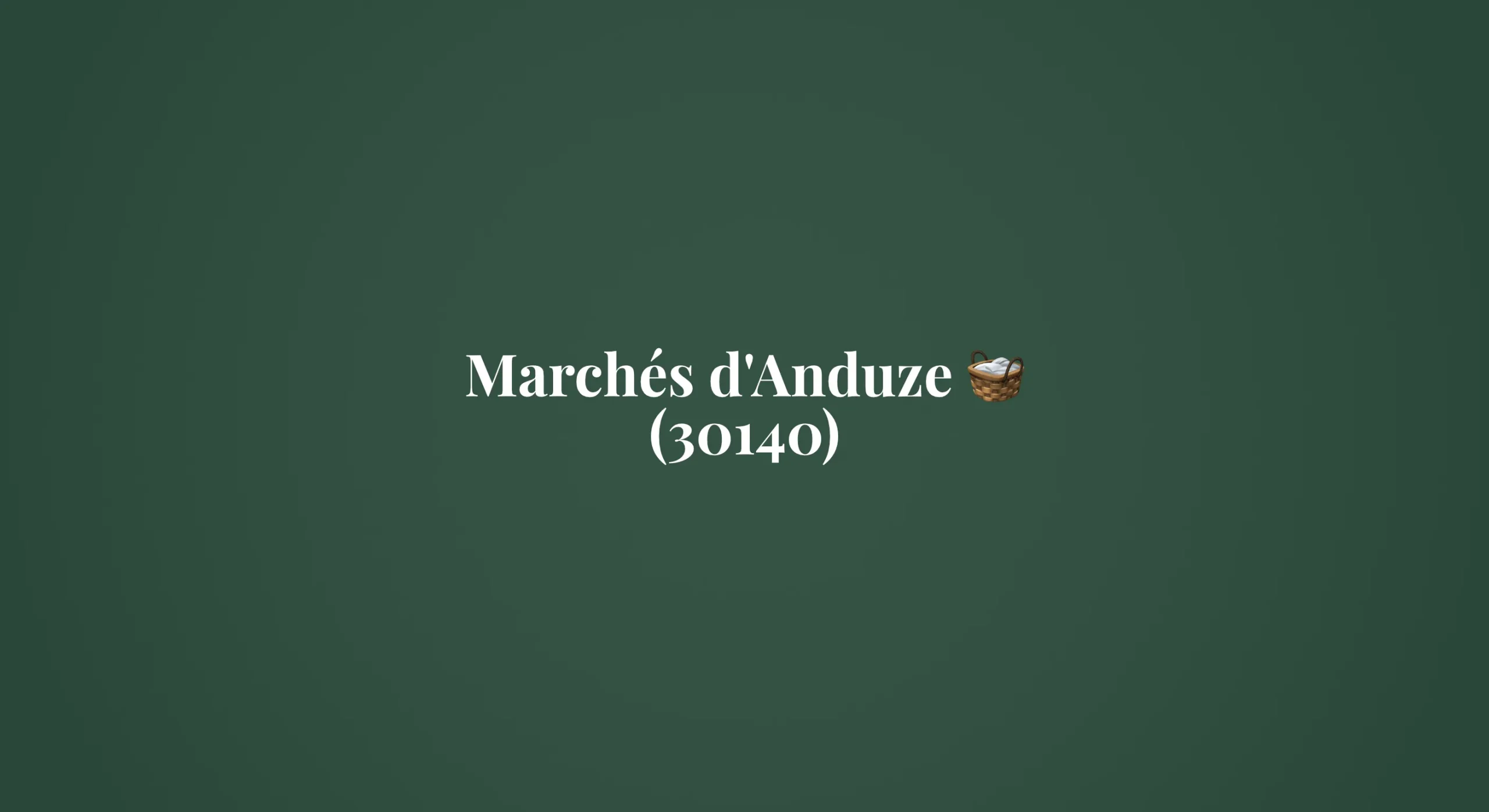 Jour de marché à Anduze (30140)