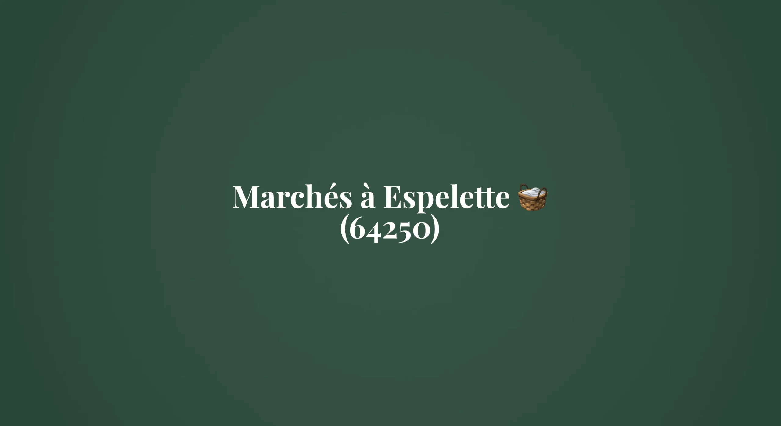 Jour de a marché à espelette
