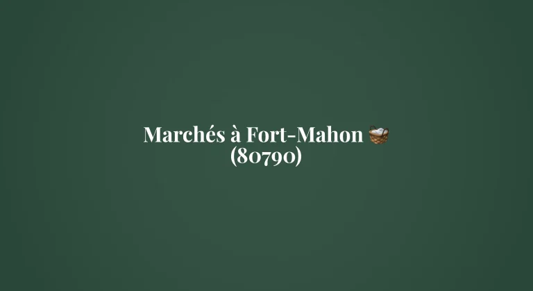 Jour de marché à Fort Mahon