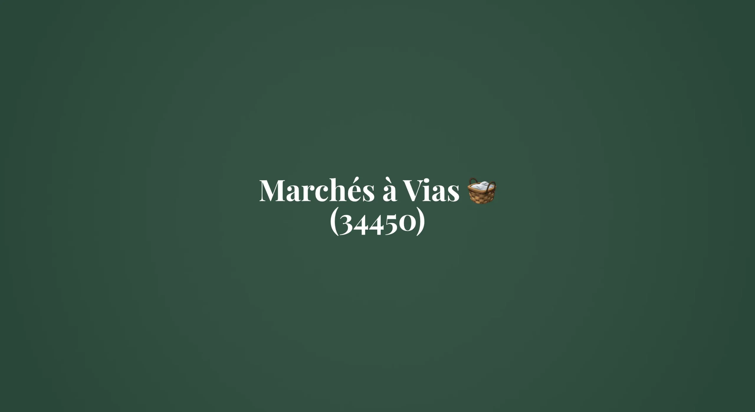Jour de marché à Vias