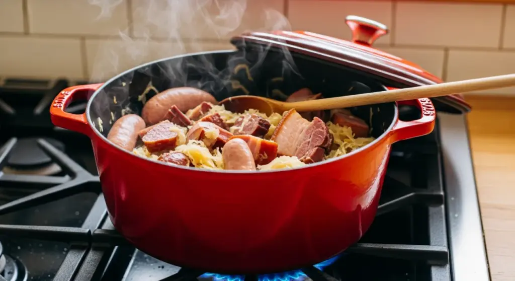 Faire chauffer sa choucroute à la casserole