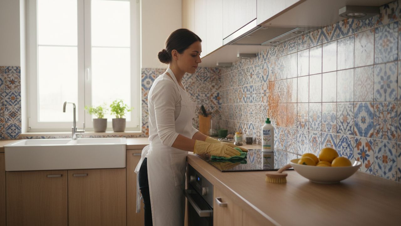 Enlever une tache de rouille dans une cuisine