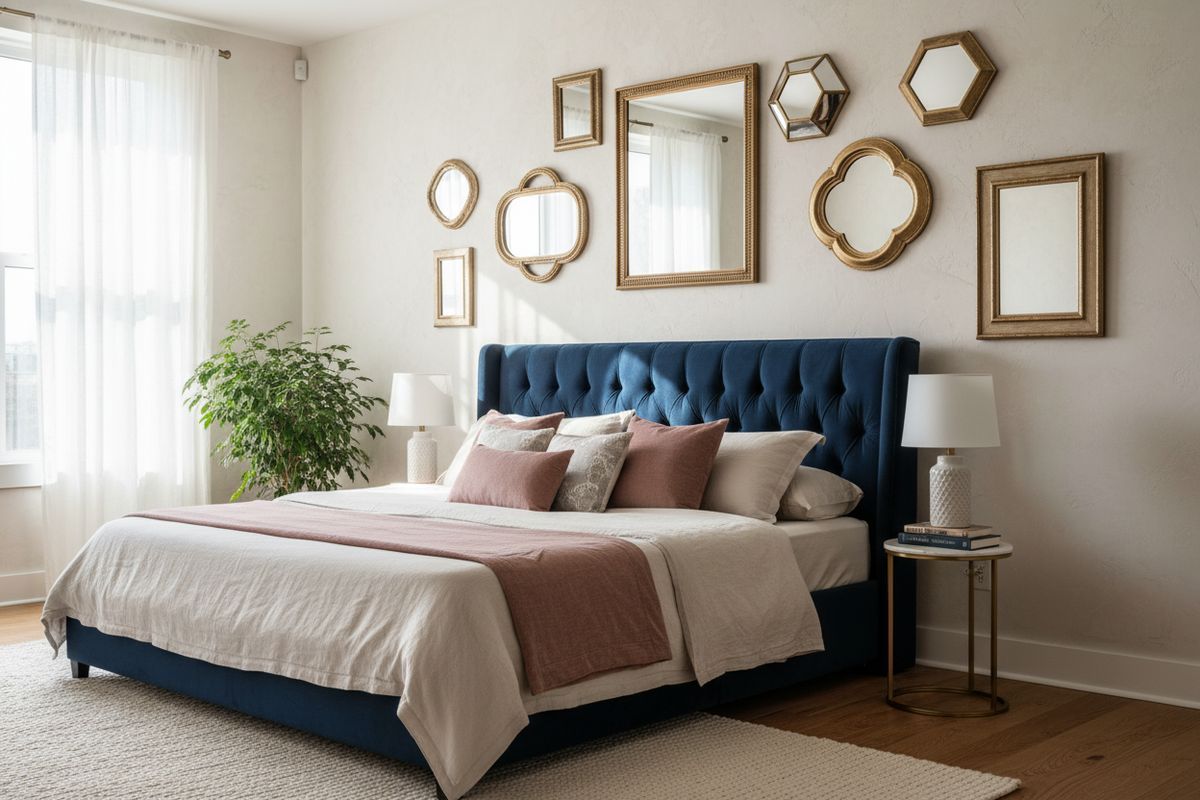Tête de lit moderne en velour