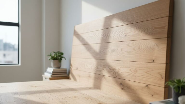 Tête de lit en bois
