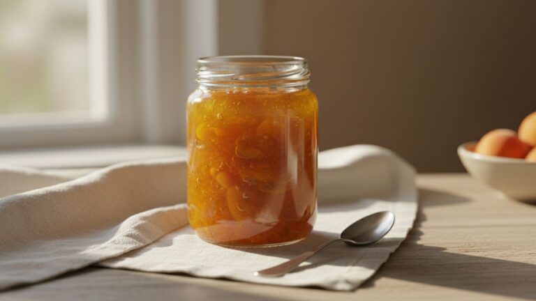 Pot de confiture d'abricot sans pectine