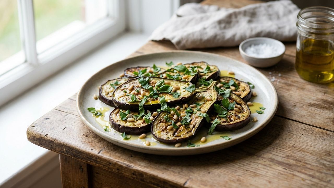 Assiette d'aubergine