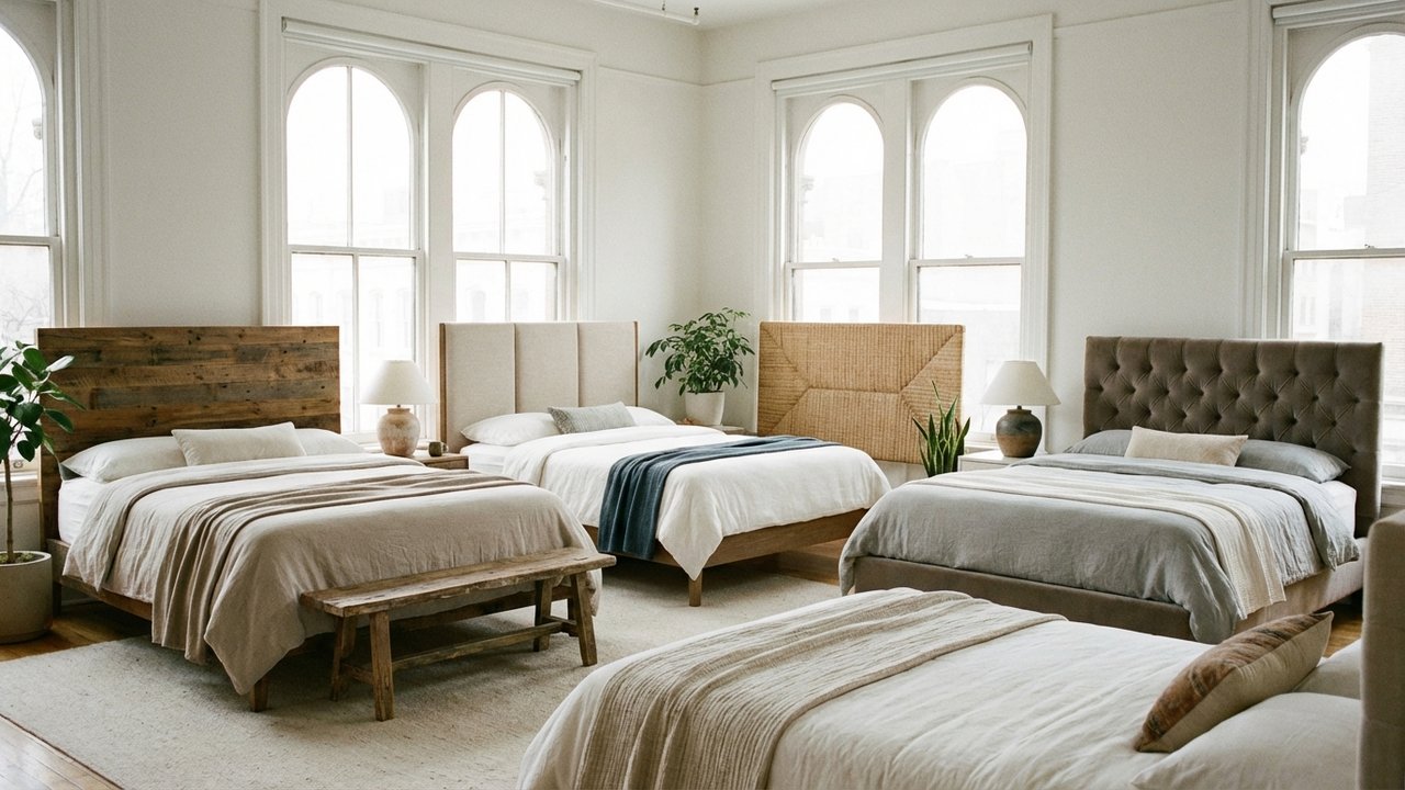 Différents styles et matériaux de têtes de lit pour lit 160 cm