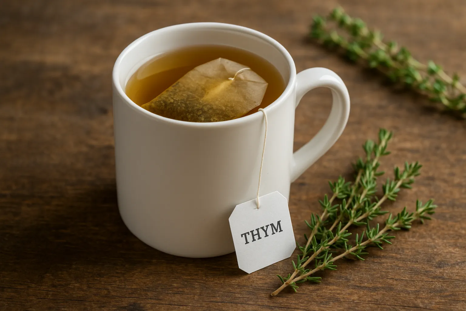 Tisane de thym en train d'infuser