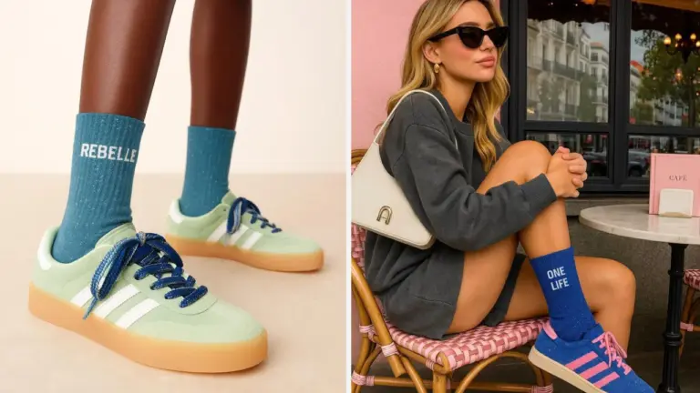 Chaussettes tendance avec un message personnalisé