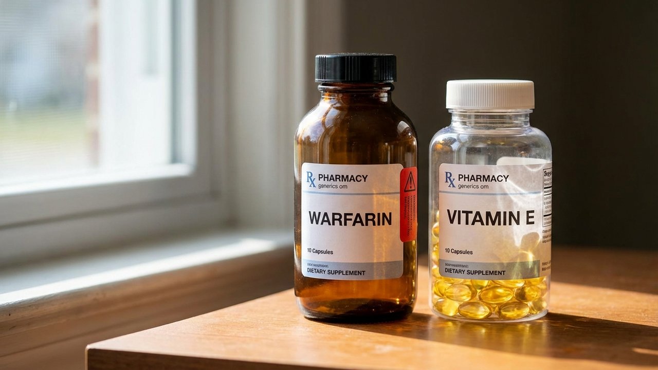 Interaction dangereuse entre vitamine E et anticoagulants comme la warfarine