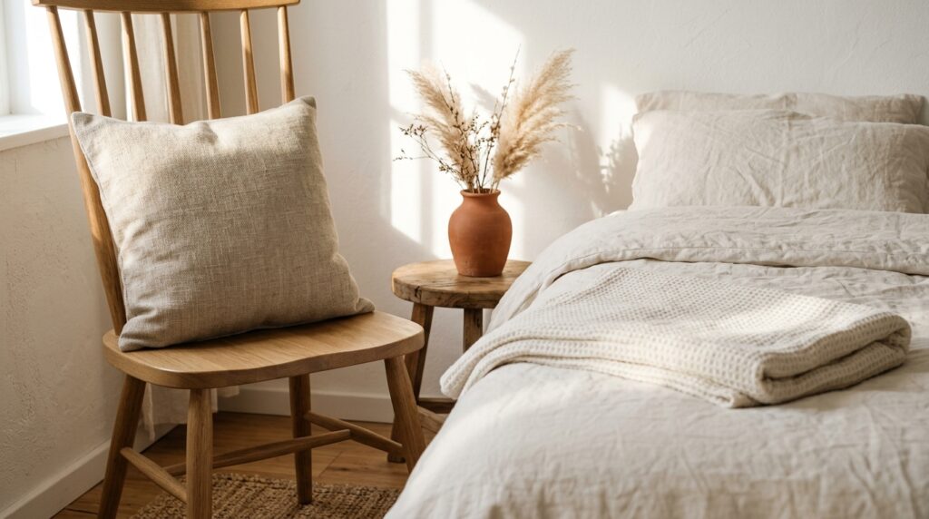 Les matériaux naturels sont à la mode et s'invitent dans les chambres à coucher
