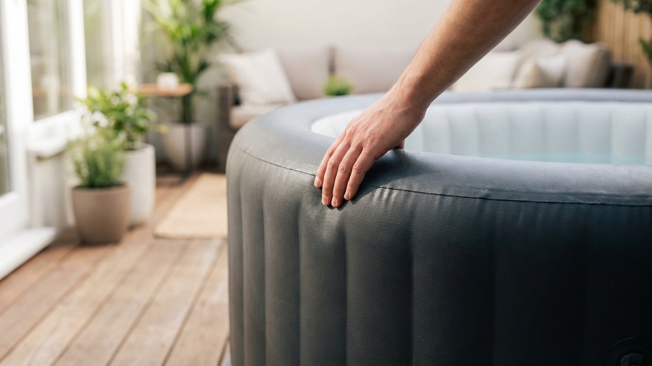 Vérification de la pression et rigidité des parois du spa Intex