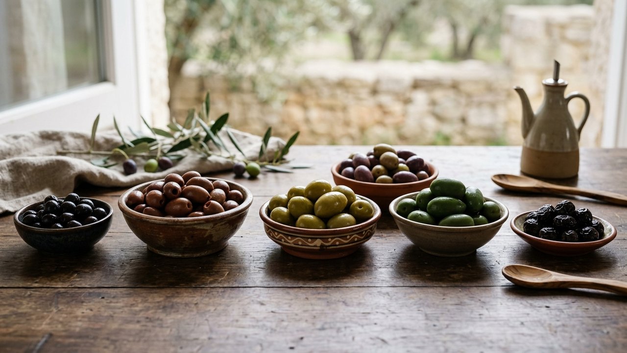 Différentes variétés d'olives influençant le rendement en huile
