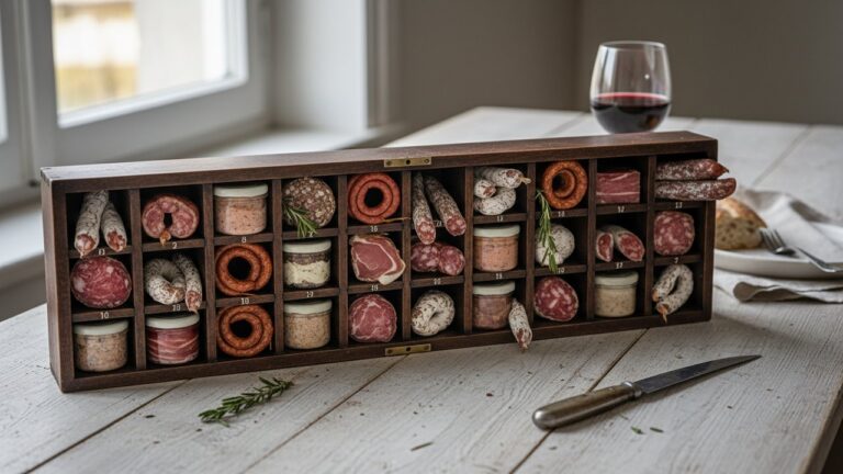 Calendrier de l'Avent saucisson avec mini-saucissons artisanaux assortis
