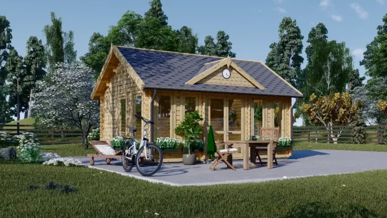 Installation d'un chalet bois de 20 mètres carrés