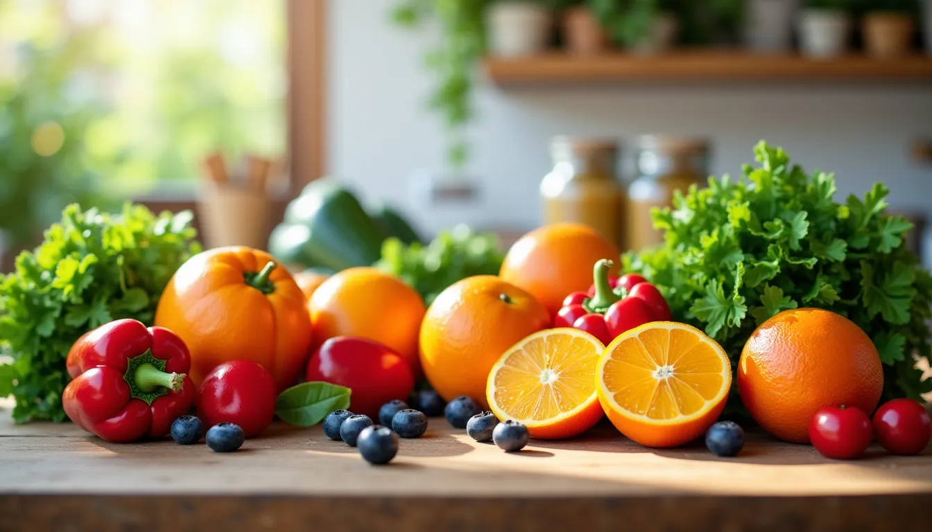 Fruits et légumes de couleur