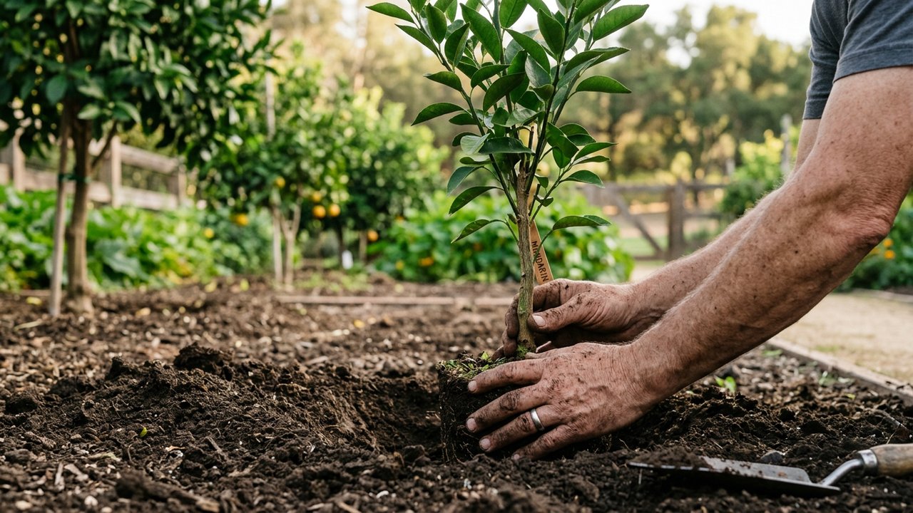 Étapes de plantation du mandarinier au jardin