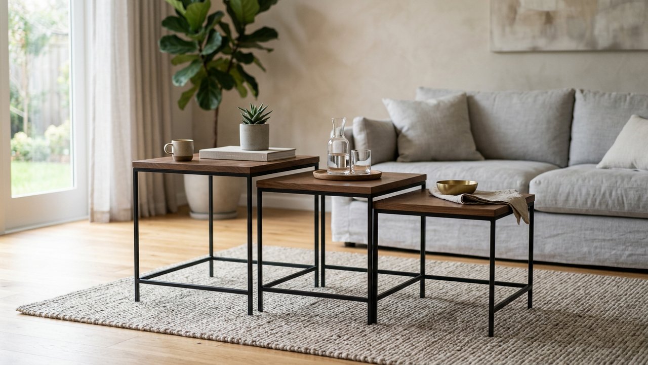 Comparaison de tables basses à différentes hauteurs