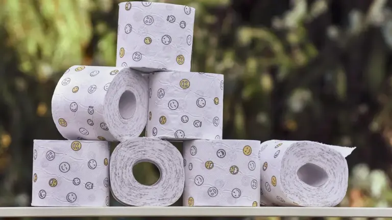 Rouleaux de papier toilette avec motifs sourires